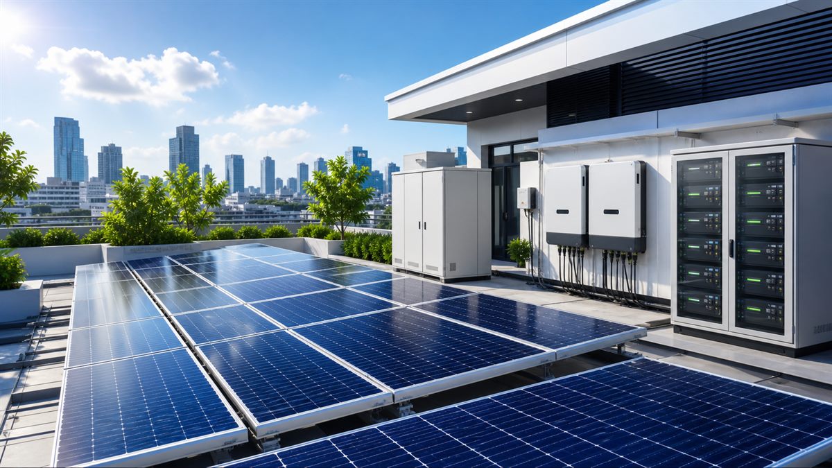 ระบบ ADG Solar แผงโซลาร์เซลล์ อินเวอร์เตอร์ และแบตเตอรี่