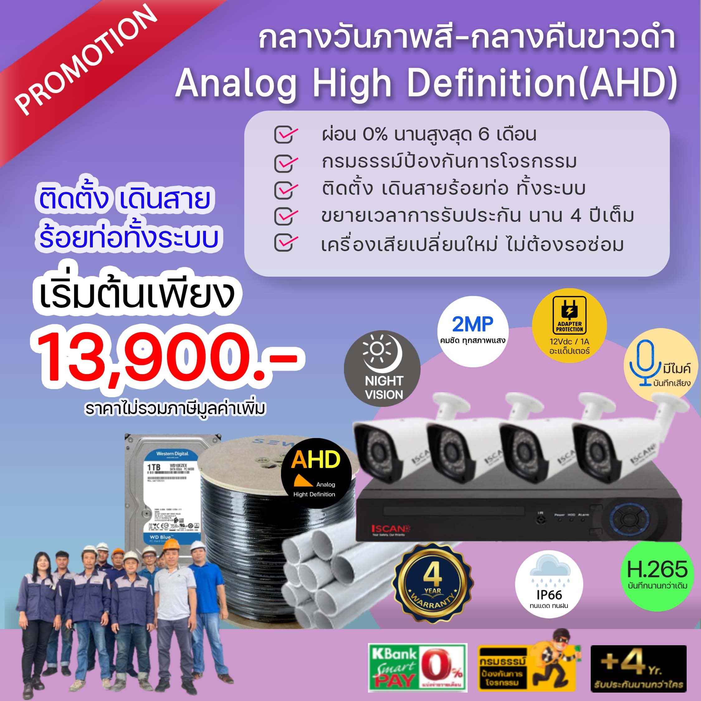 ชุดกล้อง AHD แบบ Adapter สำหรับอัปเกรดระบบเดิม